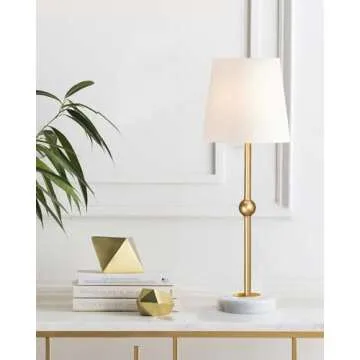 BRASSLISM Cordless Table Lamp, Built-in Rechargeable Battery Patio Table Lamp, Touch Dimmable LED Bedside Night Lamp, Brass Ambient Light for Restaurant, Marble Base