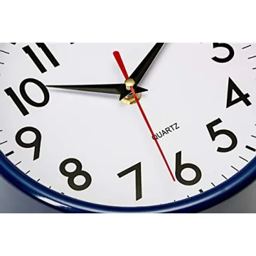 8-inch Navy Blue Silent Wall Clock for Small Spaces
