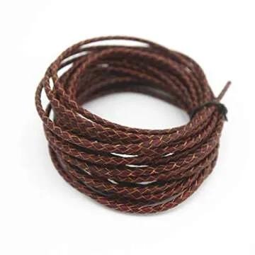 5 Yards Glory Qin Braided Leather Cord for Crafts