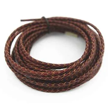 5 Yards Glory Qin Braided Leather Cord for Crafts