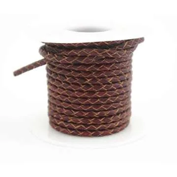 5 Yards Glory Qin Braided Leather Cord for Crafts