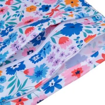 ALVABABY 2pcs Cloth Diaper Wet Dry Bags Waterproof Reusable with Two Zippered Pockets Travel Beach Pool Daycare Soiled Baby Items Yoga Gym Bag for Swimsuits or Wet Clothes LX-YX8688