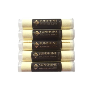 Sunshine 5 Polishing Cloths Jewelry Cleaner Tube Silver Brass Gold Copper