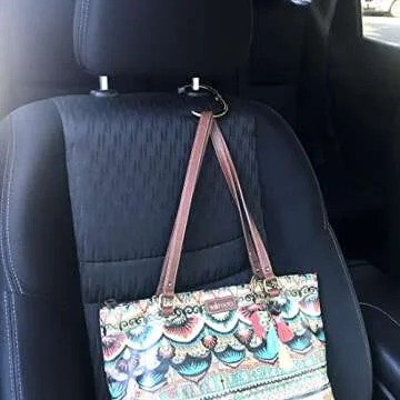 Clipa Bag Hanger - Polished Copper PVD - The Ring That Opens Into a Hook and Hangs in Just 1/2" of Space, Holds 33 lbs., 3 yr. Warranty