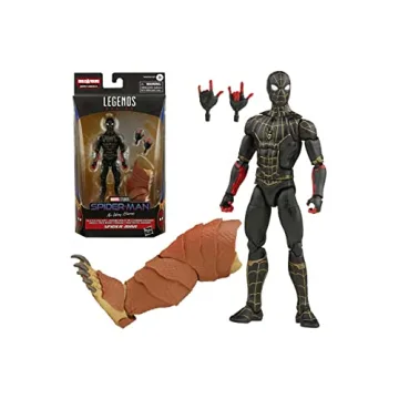 Spider-Man Marvel Legends Series Black & Gold Suit 6-inch Collectible Action Figure Toy, 2 Accessori...