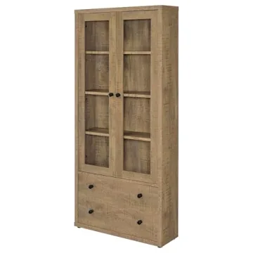 Elegant Glass Door Tall Cabinet for Stylish Storage Solutions