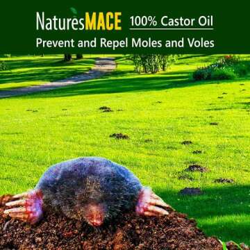Nature’s Mace Mole & Vole MACE, Mole and Vole Repellent 1 Gallon Castor Oil Concentrate, Outdoor Lawn Garden Mole Control, Mole Remover, Vole Repellent Outdoor, Castor Oil for Moles, Pet & Plant Safe