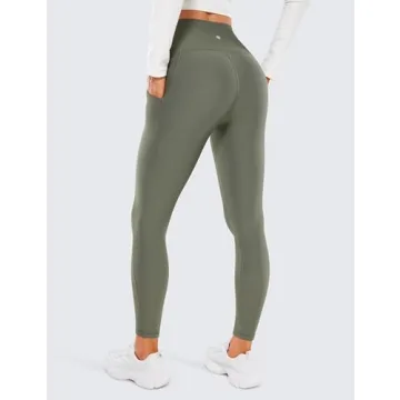 CRZ YOGA Women's Fleece Lined Leggings With Pockets