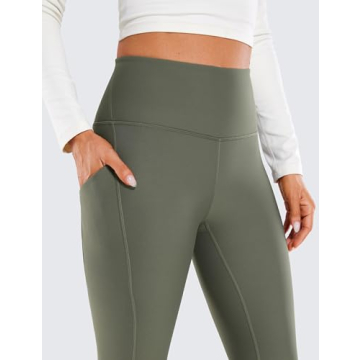 CRZ YOGA Women's Fleece Lined Leggings With Pockets