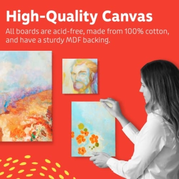Artlicious Canvases 12 Pack - 6x6 Inch Art Panels