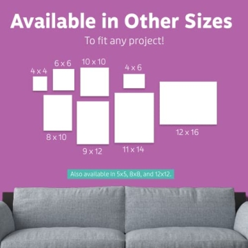 Artlicious Canvases 12 Pack - 6x6 Inch Art Panels