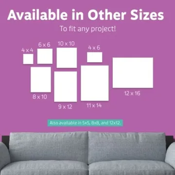 Artlicious Canvases 12 Pack - 6x6 Inch Art Panels