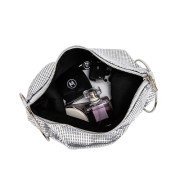 Elegant Large Metallic Clutch Purse for Women - Stylish Evening Bag