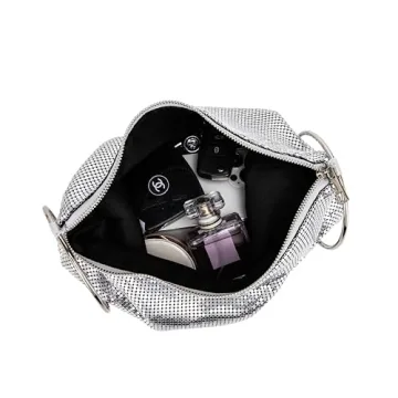 Elegant Large Metallic Clutch Purse for Women - Stylish Evening Bag
