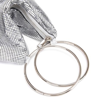 Elegant Large Metallic Clutch Purse for Women - Stylish Evening Bag