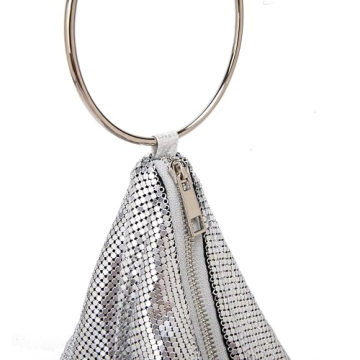 Elegant Large Metallic Clutch Purse for Women - Stylish Evening Bag