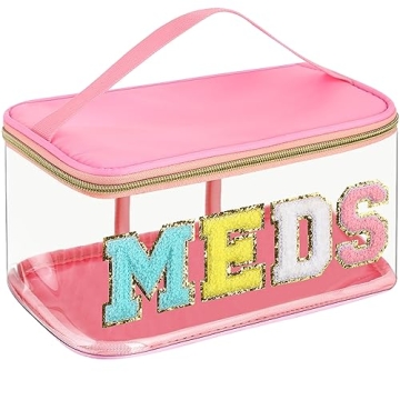 Chic Chenille Clear Medicine Bag for Stylish Travel