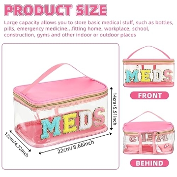 Chic Chenille Clear Medicine Bag for Stylish Travel