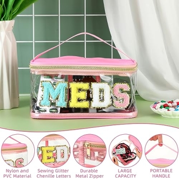 Chic Chenille Clear Medicine Bag for Stylish Travel