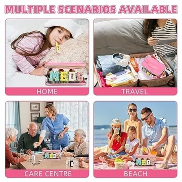 Chic Chenille Clear Medicine Bag for Stylish Travel