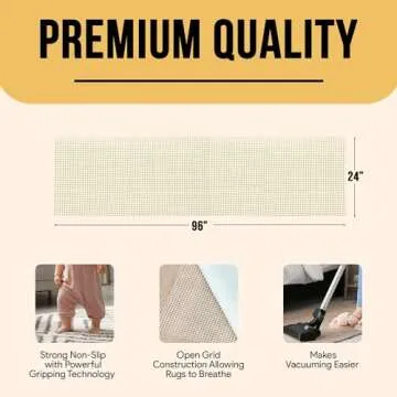 Non Slip Area Rug Gripper for All Floor Types
