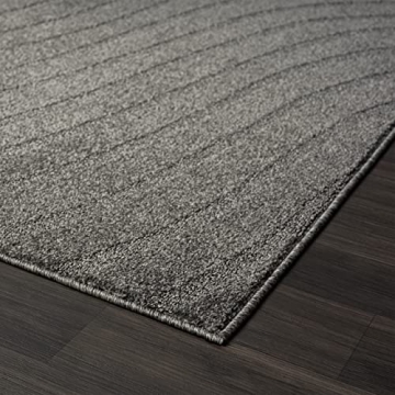 Luxe Weavers Modern Geometric Wave Anthracite Area Rug 9x12