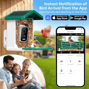 Solar Powered Smart Bird Feeder with AI Camera