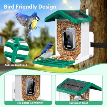 Solar Powered Smart Bird Feeder with AI Camera