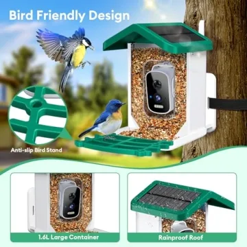Solar Powered Smart Bird Feeder with AI Camera