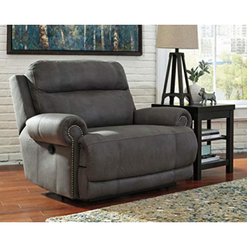 Extra Wide Reclining Loveseat in Gray | Comfort Redefined