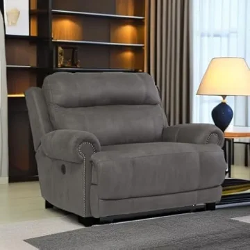Extra Wide Reclining Loveseat in Gray | Comfort Redefined
