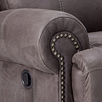 Extra Wide Reclining Loveseat in Gray | Comfort Redefined