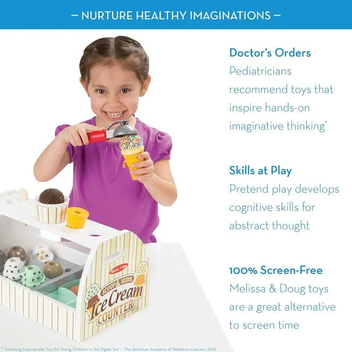 Melissa & Doug Ice Cream Counter Set for Kids