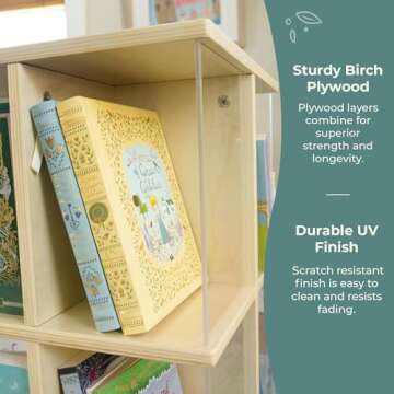 Guidecraft EdQ Kids Rotating Bookshelf for Playroom