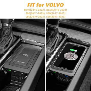 Volvo Wireless Phone Charger 2017-2023 Car Accessory