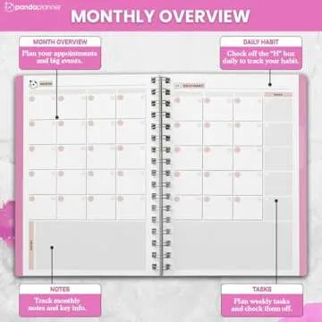 Panda Planner 2025 Undated Daily Planner – 90 Days of Productivity