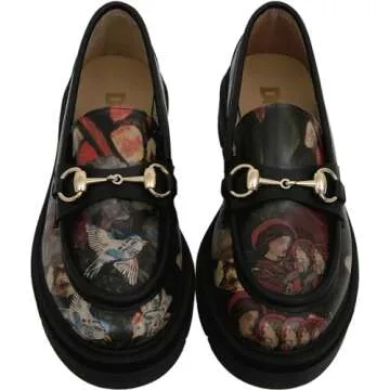 DOGO Penny Loafers for Women - Handmade and Vegan Platform Loafers for Women, Pure Reflection Design, Size 7