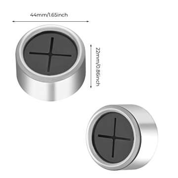 Prasacco 4 Pcs Tea Towel Holders Round Self-Adhesive Towel Hooks Push in Suction Hand Towel Holder f...