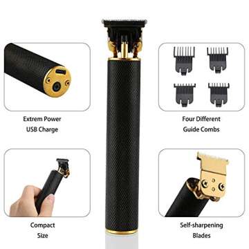 Frascio Professional Hair Clippers Zero Gapped Cordless Hair Trimmer Professional Haircut & Grooming Kit for Men USB Rechargeable Trimmer Barbers Clippers for Men Women Kids