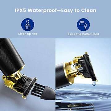 Frascio Professional Hair Clippers Zero Gapped Cordless Hair Trimmer Professional Haircut & Grooming Kit for Men USB Rechargeable Trimmer Barbers Clippers for Men Women Kids