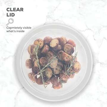 FineDine Superior Glass Mixing Bowls with Lids - 8-Piece Set with BPA-Free lids, Space-Saving Nesting Bowls - Easy Grip & Stable Design for Meal Prep & Food Storage -Glass bowl For Cooking, Baking