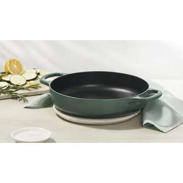 Le Creuset Signature Cast Iron Everyday Pan, 11", Artichaut