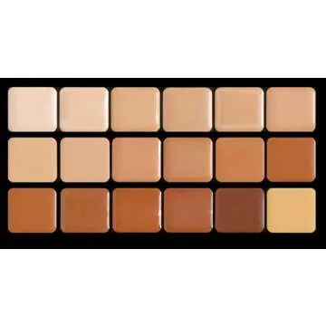 Graftobian Glamour Crème Ultra HD Foundation Super Palettes - Foundation Palette, Contour Makeup, Foundation for Professional Makeup Kit, Face Makeup for Full Coverage - Warm Color