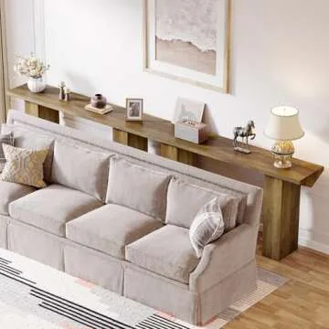 Tribesigns Farmhouse Console Table, 63-Inch Narrow Long Entryway Table, Wooden Sofa Table Behind Couch Skinny Hallway Table for Entrance, Foyer, Living Room (Rustic Brown)