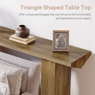 Tribesigns Farmhouse Console Table, 63-Inch Narrow Long Entryway Table, Wooden Sofa Table Behind Couch Skinny Hallway Table for Entrance, Foyer, Living Room (Rustic Brown)