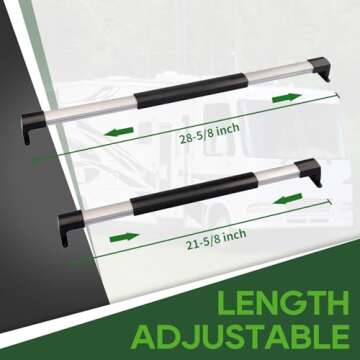 RVGUARD RV Screen Door Cross Bar Handle Adjustable from 21-5/8 Inch to 28-5/8 Inch with Sturdy and Secure Non-Slip Grip