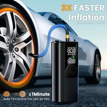 Anycash Tire Inflator Portable Air Compressor, Cordless Air Pump for Car Tires with Digital Pressure...