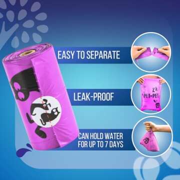 Pet N Pet Lavender Scented Dog Poop Bags - Eco-Friendly & Durable