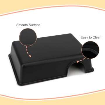 Hypeety Reptile Hide Box, Small Animal Hideaway, Hides with Texture Help Peeling, for Snakes, Lizards, Leopard Gecko (M)