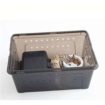 Hypeety Reptile Hide Box, Small Animal Hideaway, Hides with Texture Help Peeling, for Snakes, Lizards, Leopard Gecko (M)
